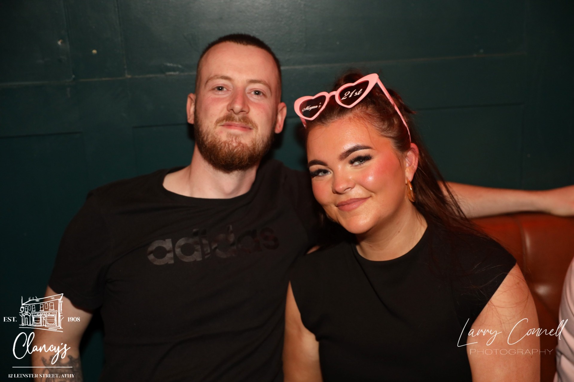 Couple celebrating a birthday at Clancy's